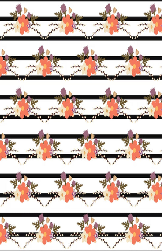 Floral stripe Tubie Tape