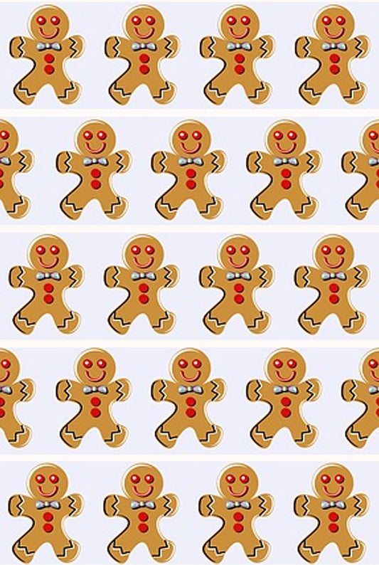 Gingerbread man Christmas Tubie Tape