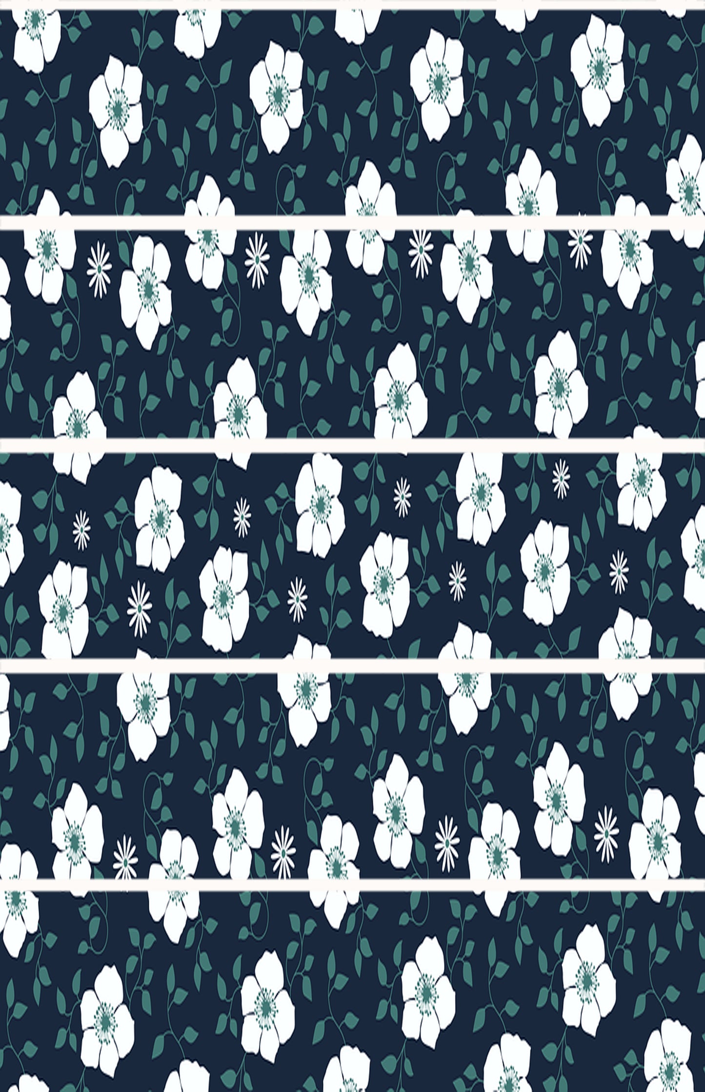 Navy Floral Tubie Tape