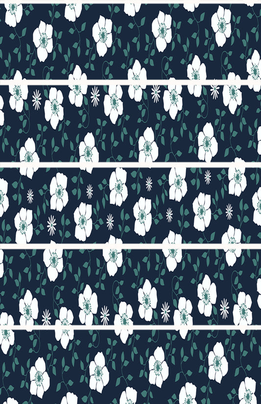 Navy Floral Tubie Tape