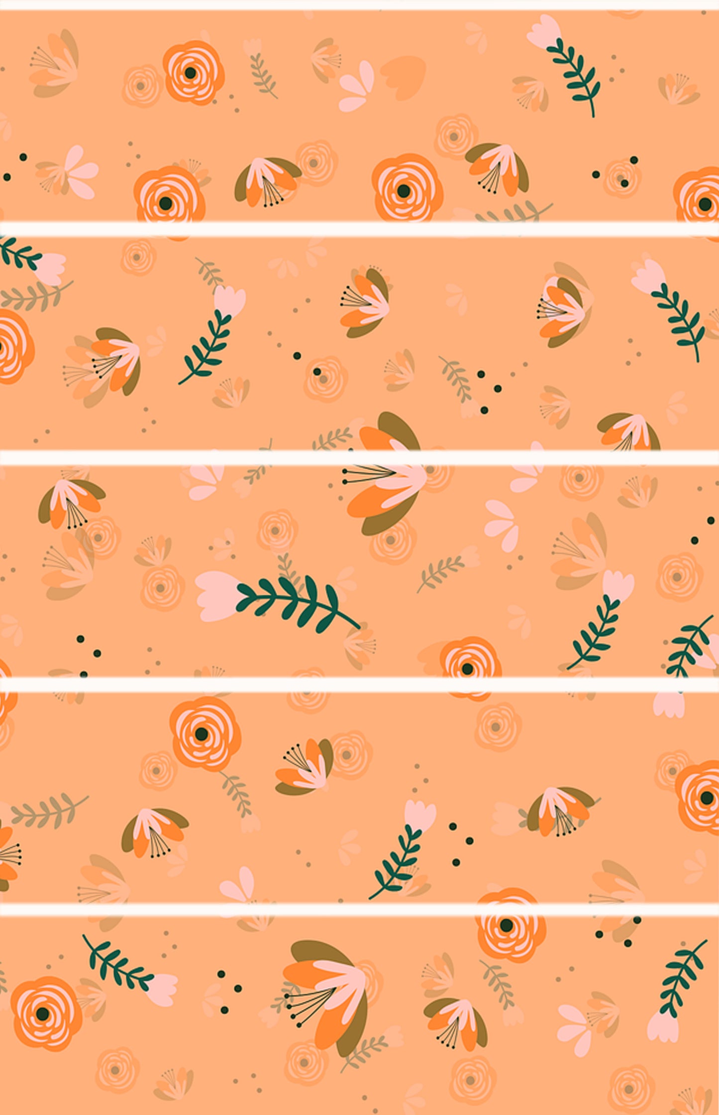 Peach Floral Tubie Tape