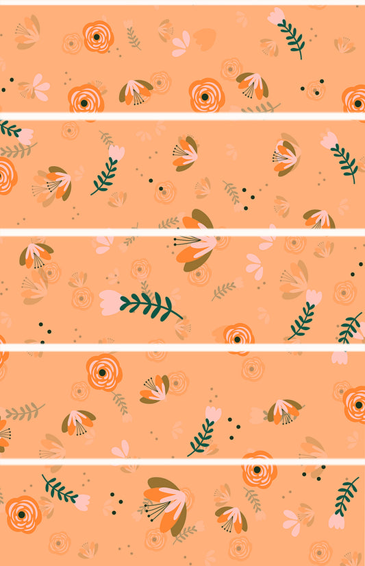 Peach Floral Tubie Tape