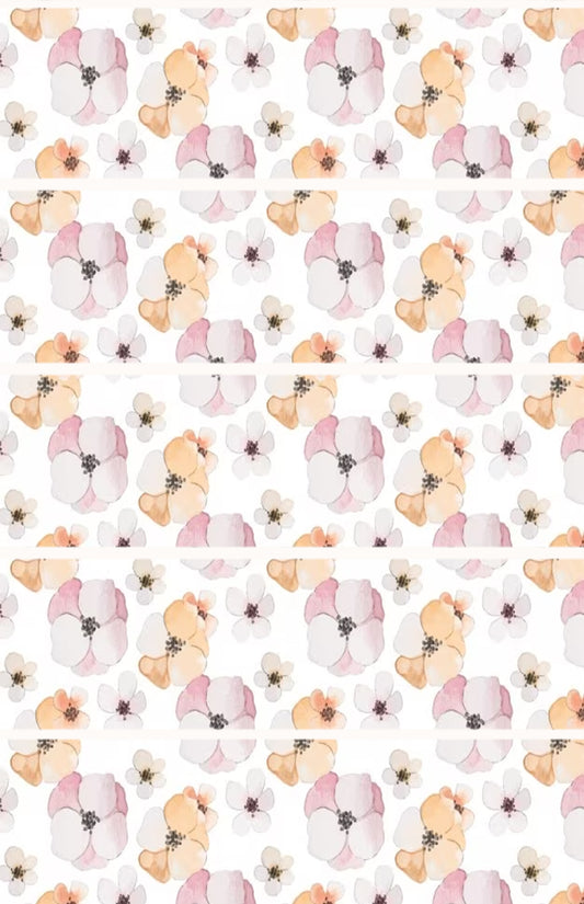 Water colour poppy Tubie Tape