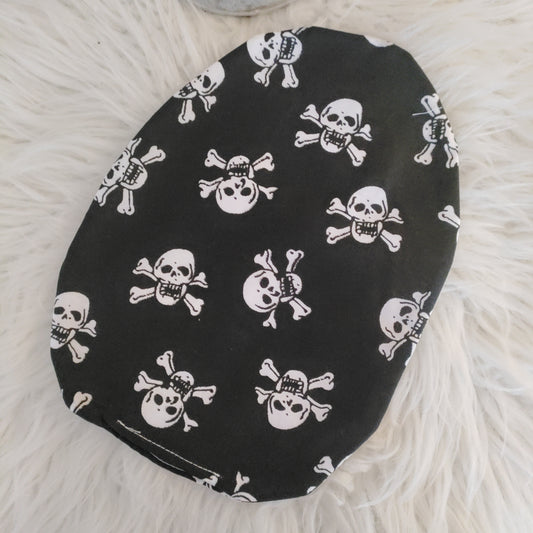 black skull stoma bag cover