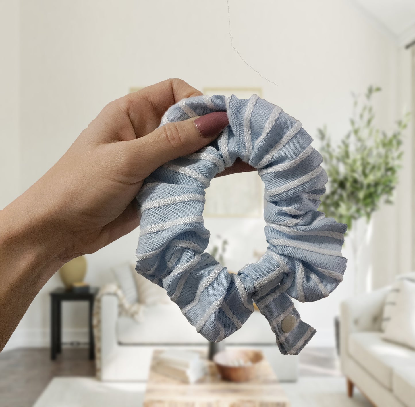 Chateau blue tubie scrunchie