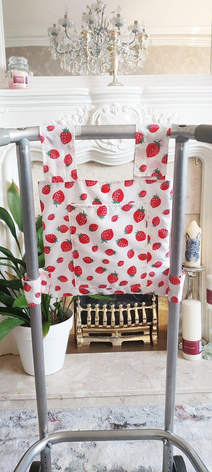 Strawberry Zimmer frame bag, walking frame bag, accessories, walking aid, handmade, bag, storage