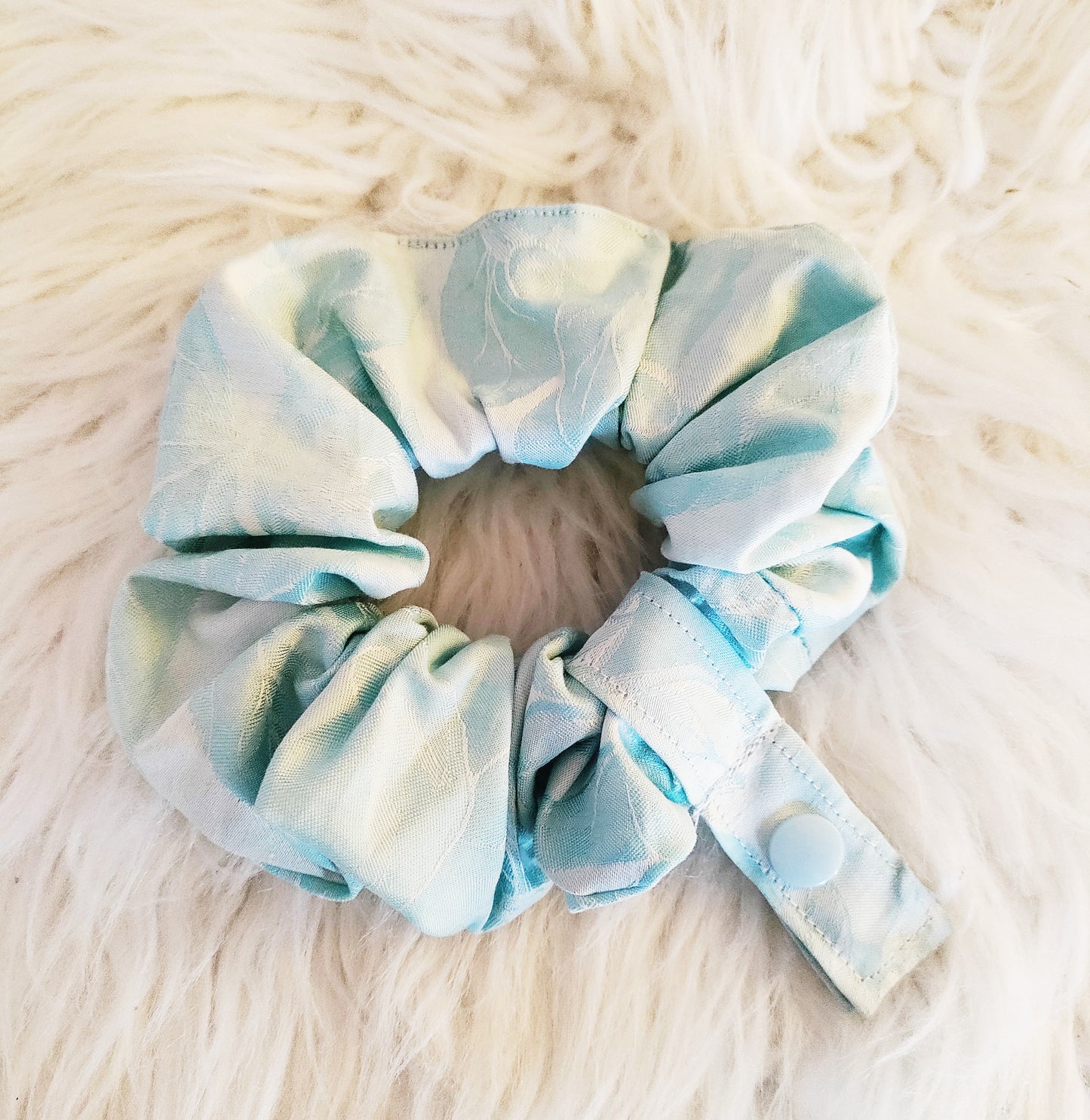 Blue shimmer tubie scrunchie