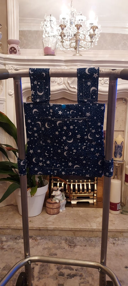 Night Sky Zimmer frame bag, walking frame bag, accessories, walking aid, handmade, bag, storage