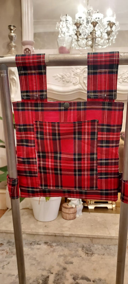 Tartan Zimmer frame bag, walking frame bag, accessories, walking aid, handmade, bag, storage