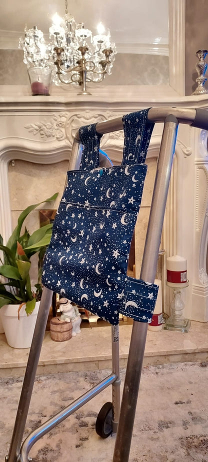 Night Sky Zimmer frame bag, walking frame bag, accessories, walking aid, handmade, bag, storage