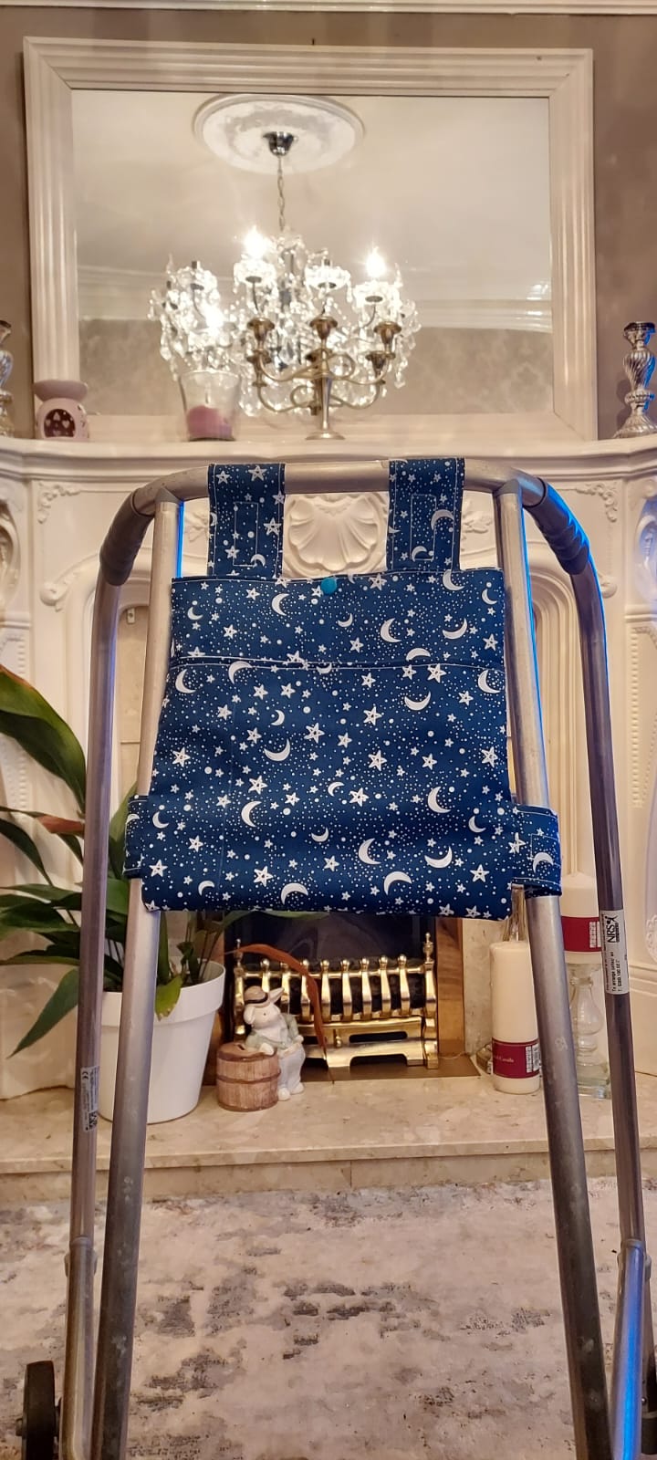 Night Sky Zimmer frame bag, walking frame bag, accessories, walking aid, handmade, bag, storage