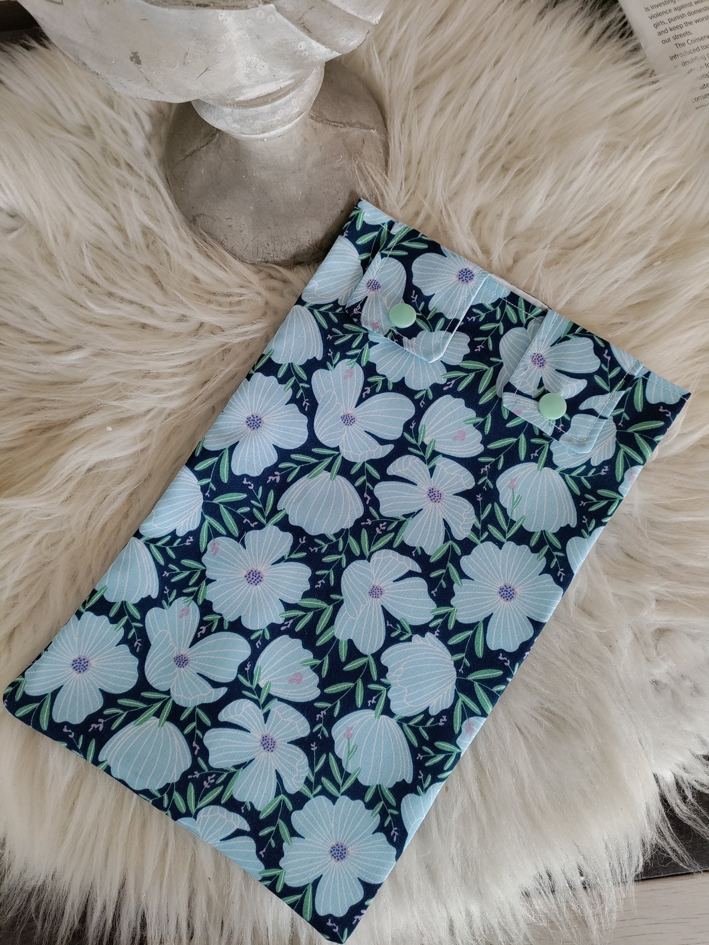 Blue Floral Leg Bag Cover