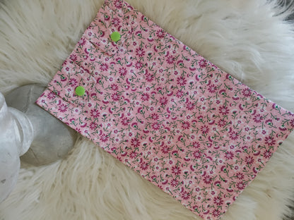 Pink Floral catheter Leg Bag Cover