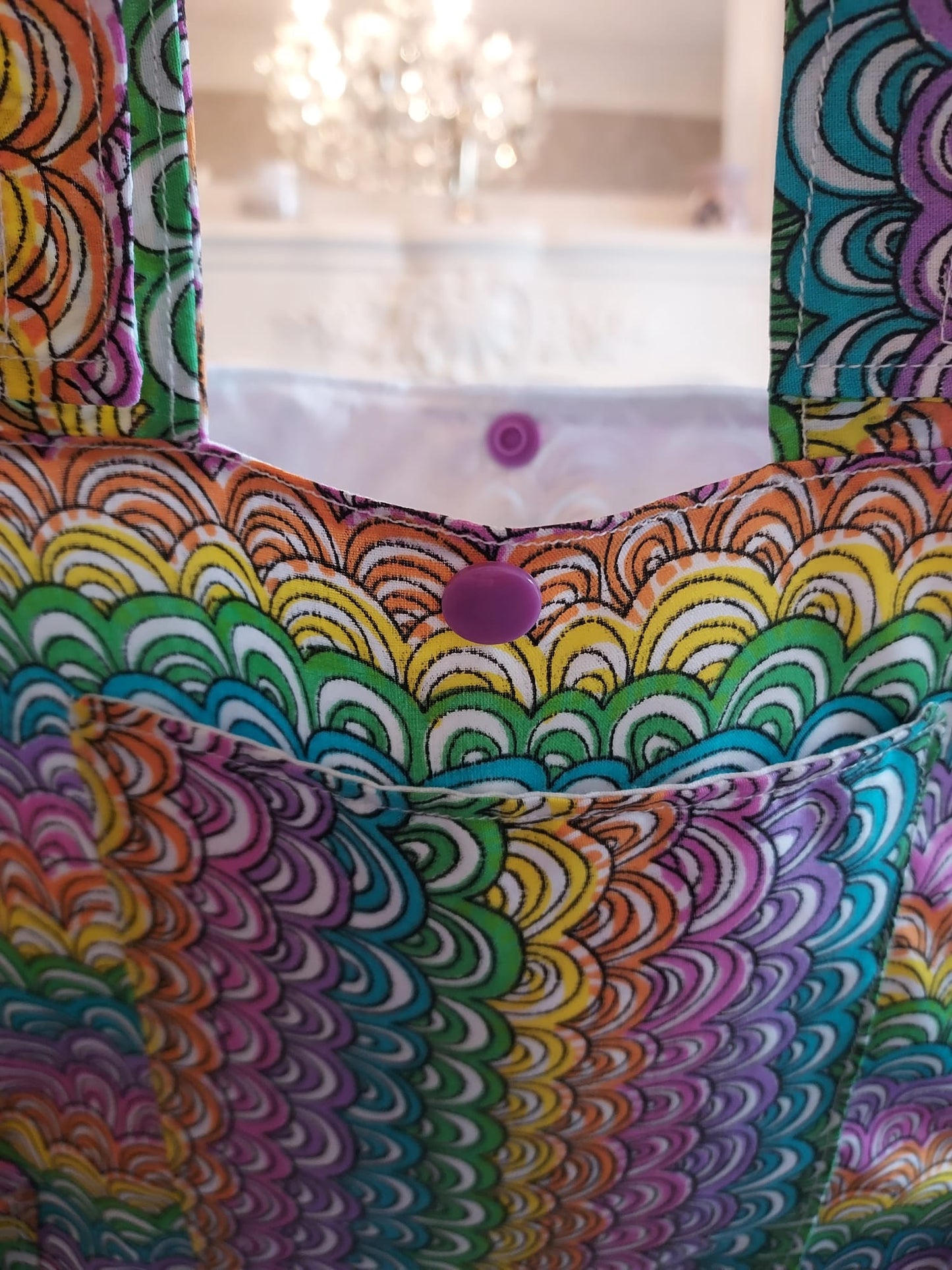 Rainbow wave Zimmer frame bag, walking frame bag, accessories, walking aid, handmade, bag, storage