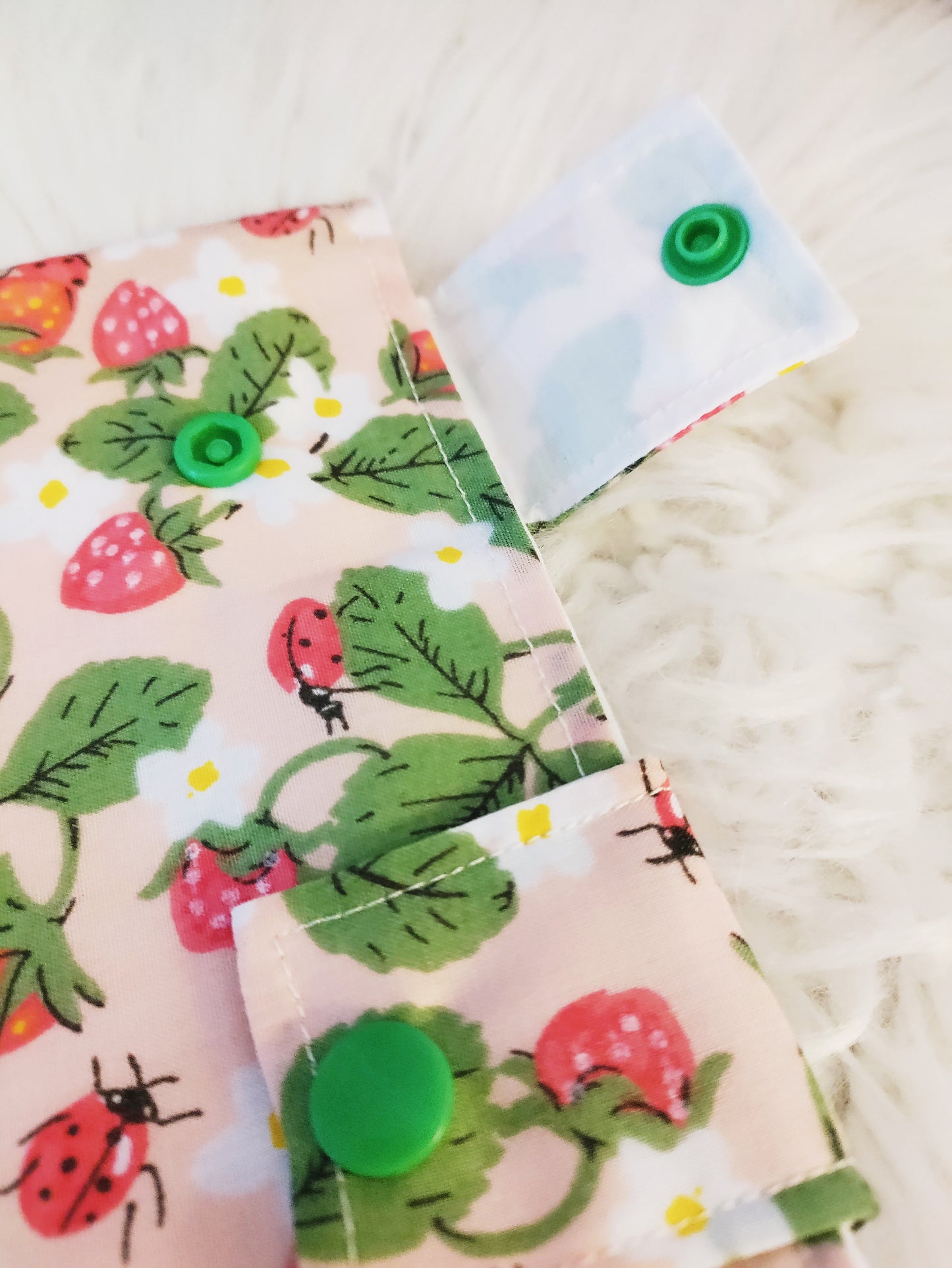 Strawberry and ladybird Leg Bag Cover