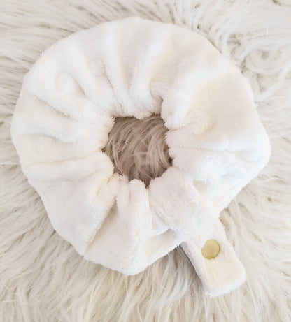 Super soft white tubie scrunchie