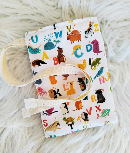 Animal alphabet Hickman line pouch/bag, Central line, Broviac Line, Drawstring, Chemo Cancer, haemodialysis, Dialysis, hospital, medical bag