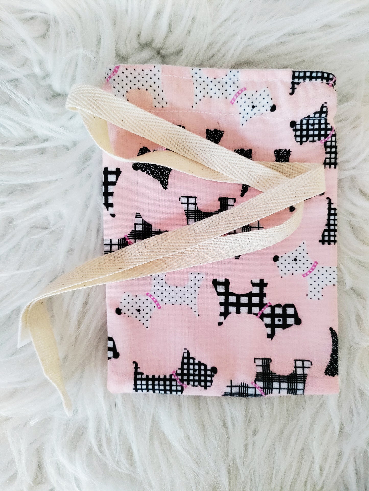 Pink dog Hickman line pouch/bag, Central line, Broviac Line, Drawstring, Chemo Cancer, haemodialysis, Dialysis, hospital, medical bag