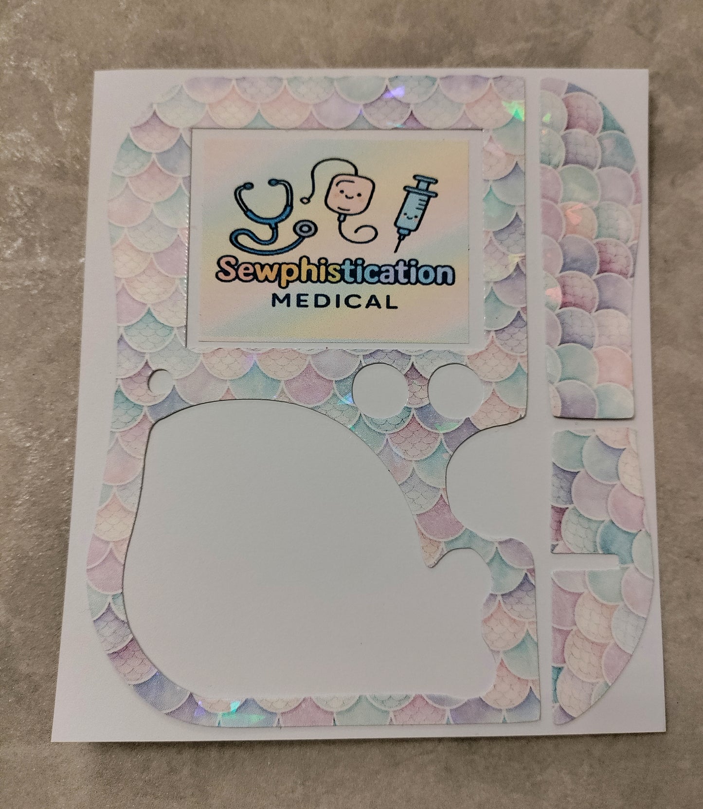 Mermaid (shimmer) Abbott freego pump sticker
