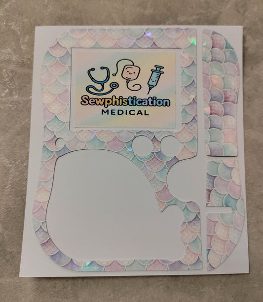 Mermaid (shimmer) Abbott freego pump sticker