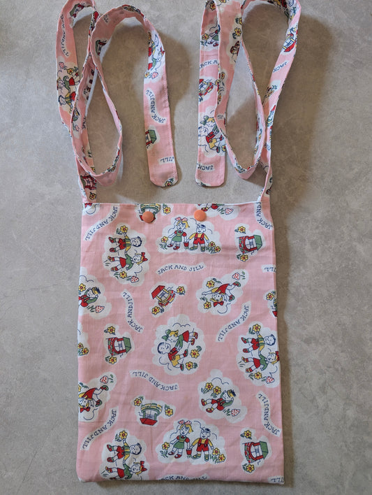 Jack and Jill (pink) syringe driver bag, medical bag, feeding tube, medical accessories. Shoulder bag, pump bag, chemo pump, cancer (Copy)
