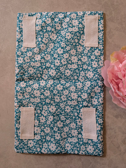 Teal floral catheter Leg Bag Cover