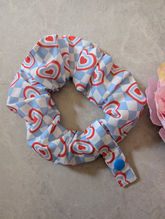 Heart Check tubie scrunchie