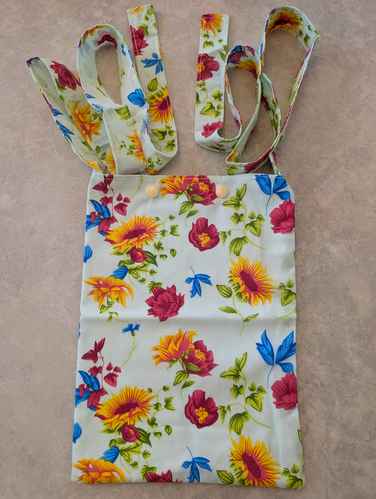 Mint Floral syringe driver bag