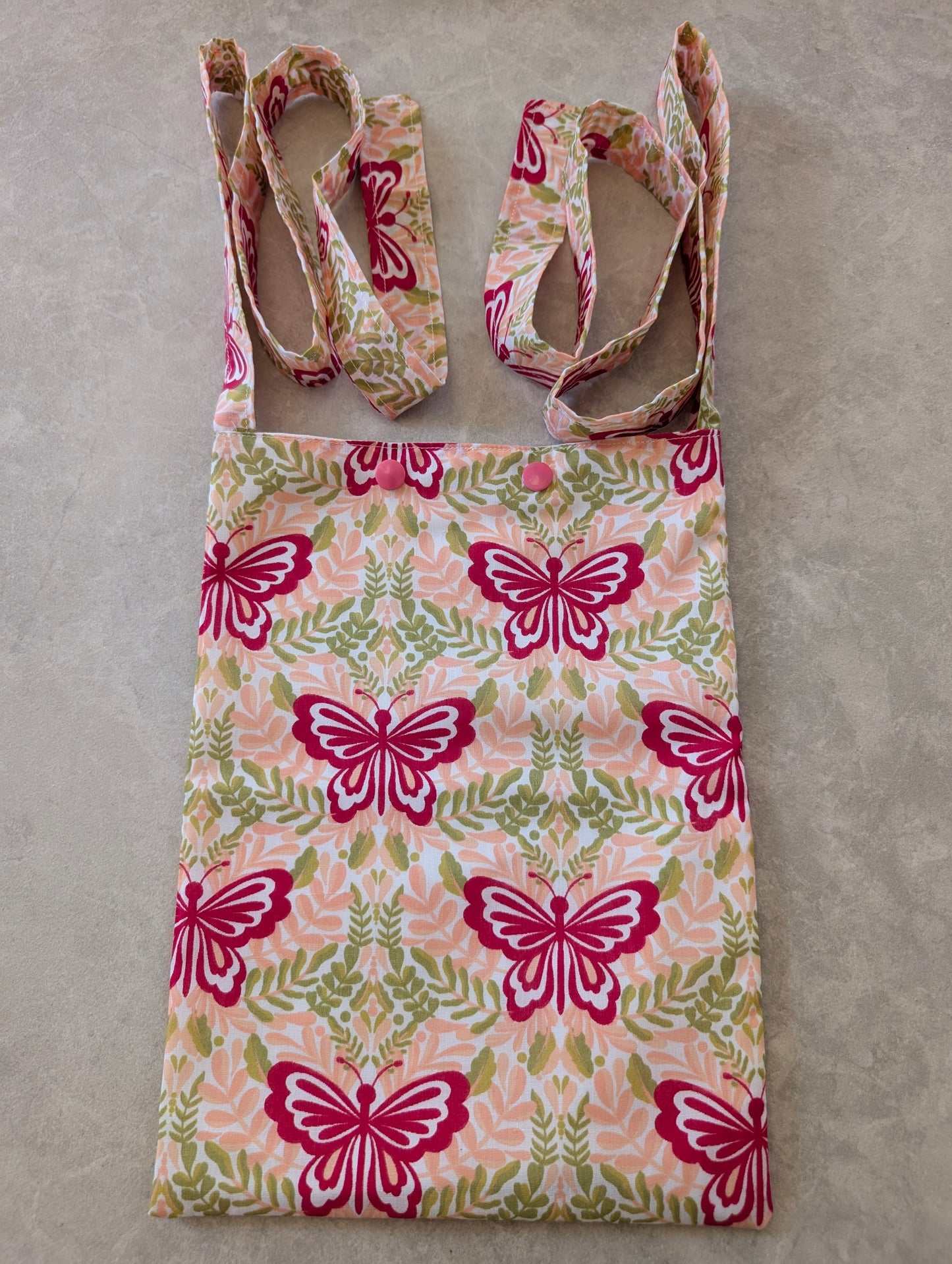 Pink Butterfly syringe driver bag