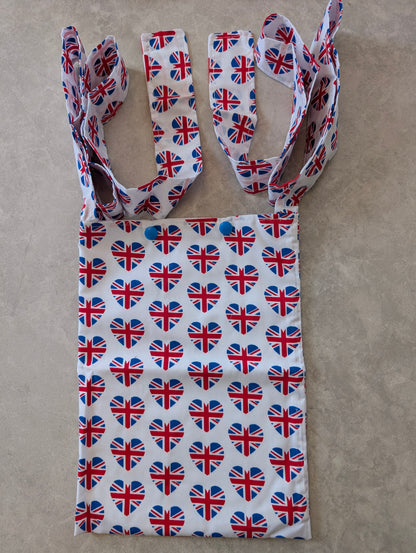 Heart Union Jack syringe driver bag