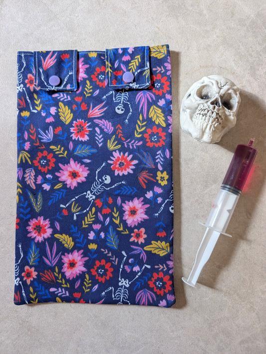Floral Skeleton catheter Leg Bag Cover