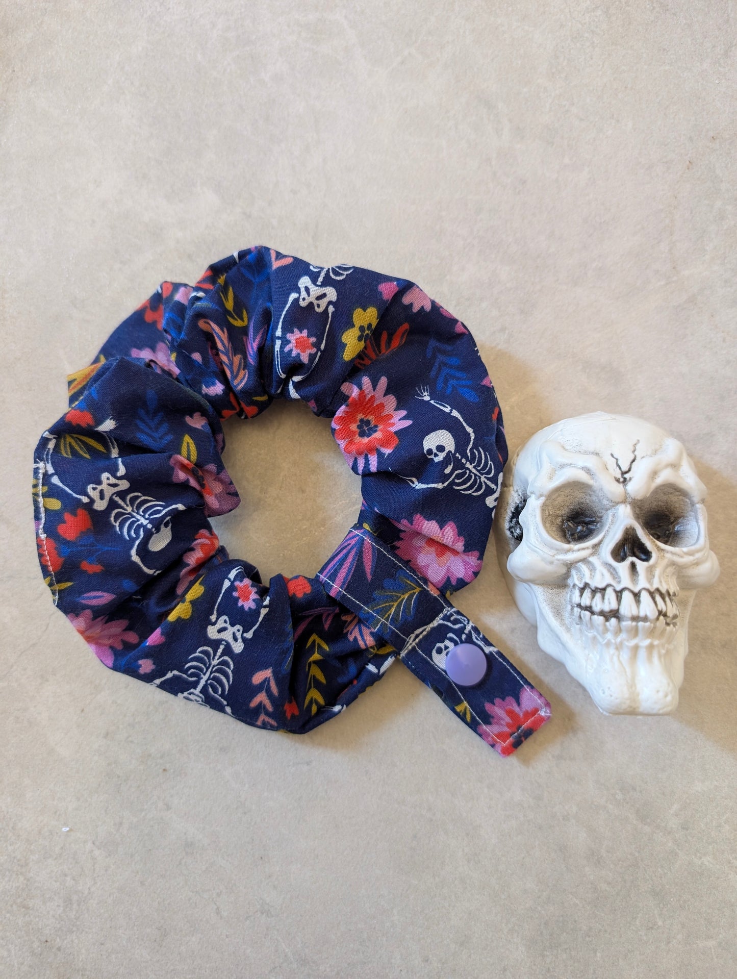 Floral Skeleton Tubie scrunchie