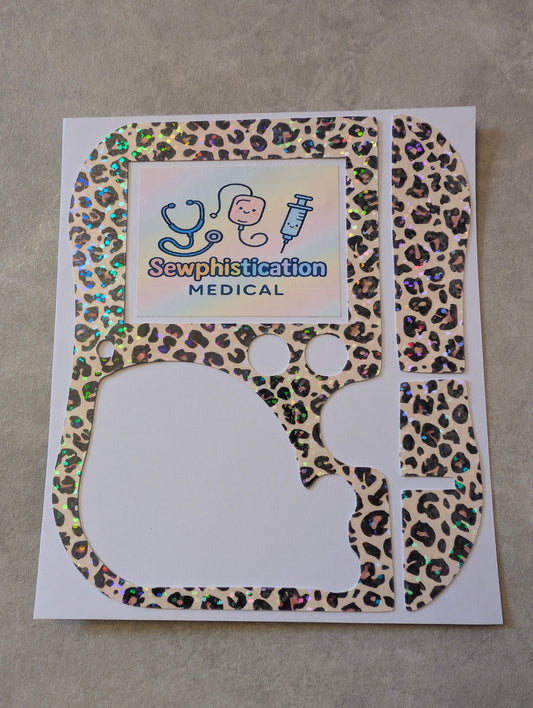 Leopard Print (super sparkle) Abbott freego pump sticker