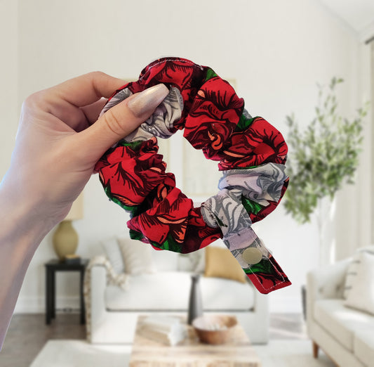 Red Rose tubie scrunchie