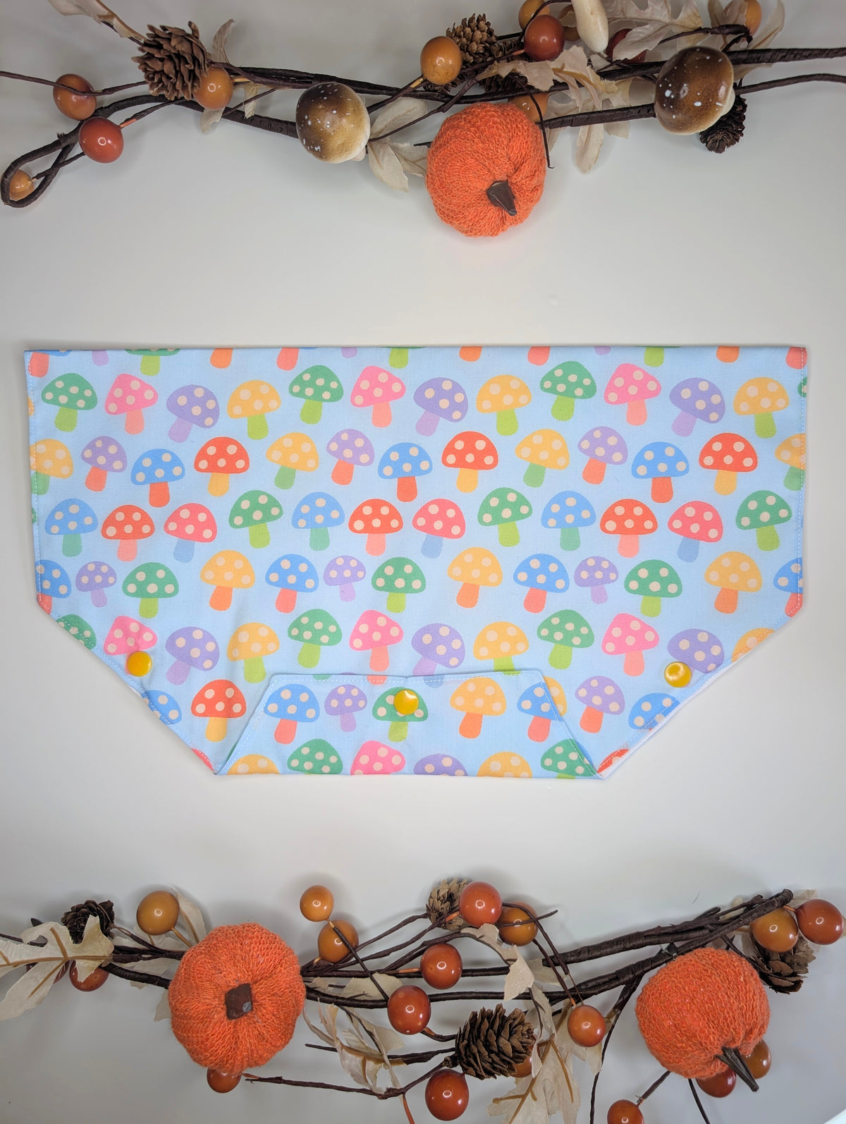 Coloured mushrooms catheter belly bag