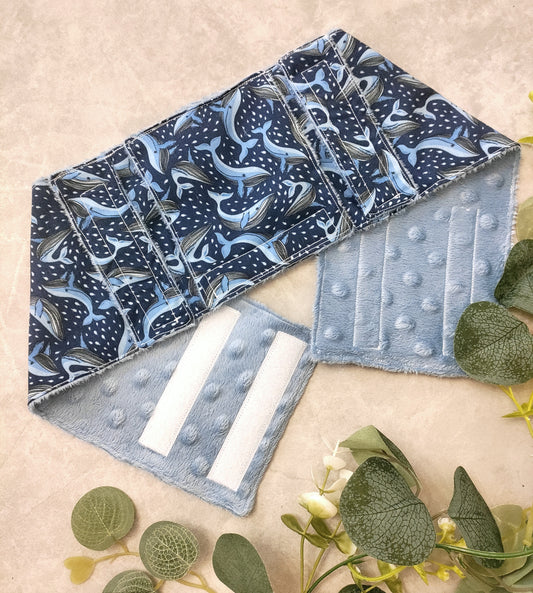 Blue whale PEG tube belt