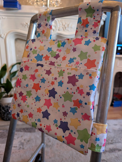 Stars Zimmer frame bag, walking frame bag, accessories, walking aid, handmade, bag, storage