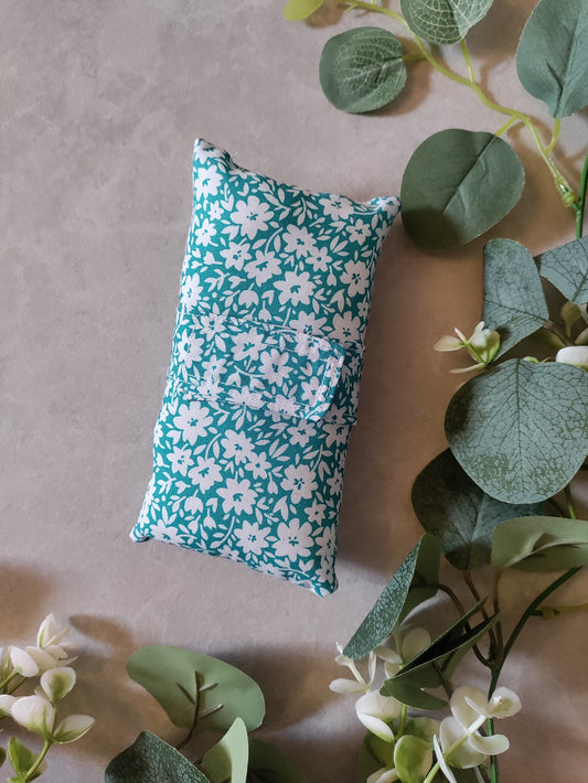 Teal Floral  Medical port pillow .