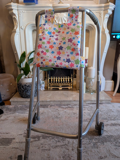 Stars Zimmer frame bag, walking frame bag, accessories, walking aid, handmade, bag, storage