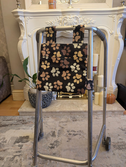 Paw print Zimmer frame bag