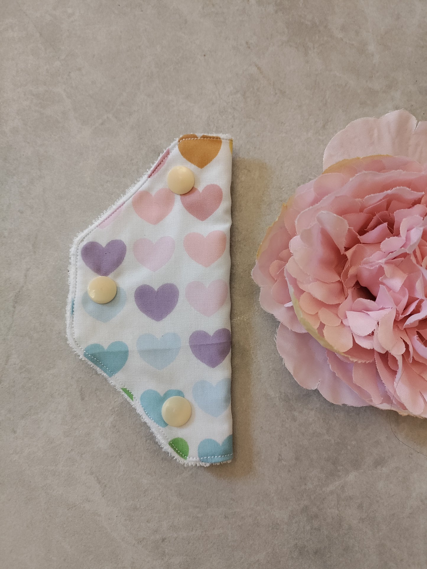 Rainbow heart valve cover TOWEL LINED