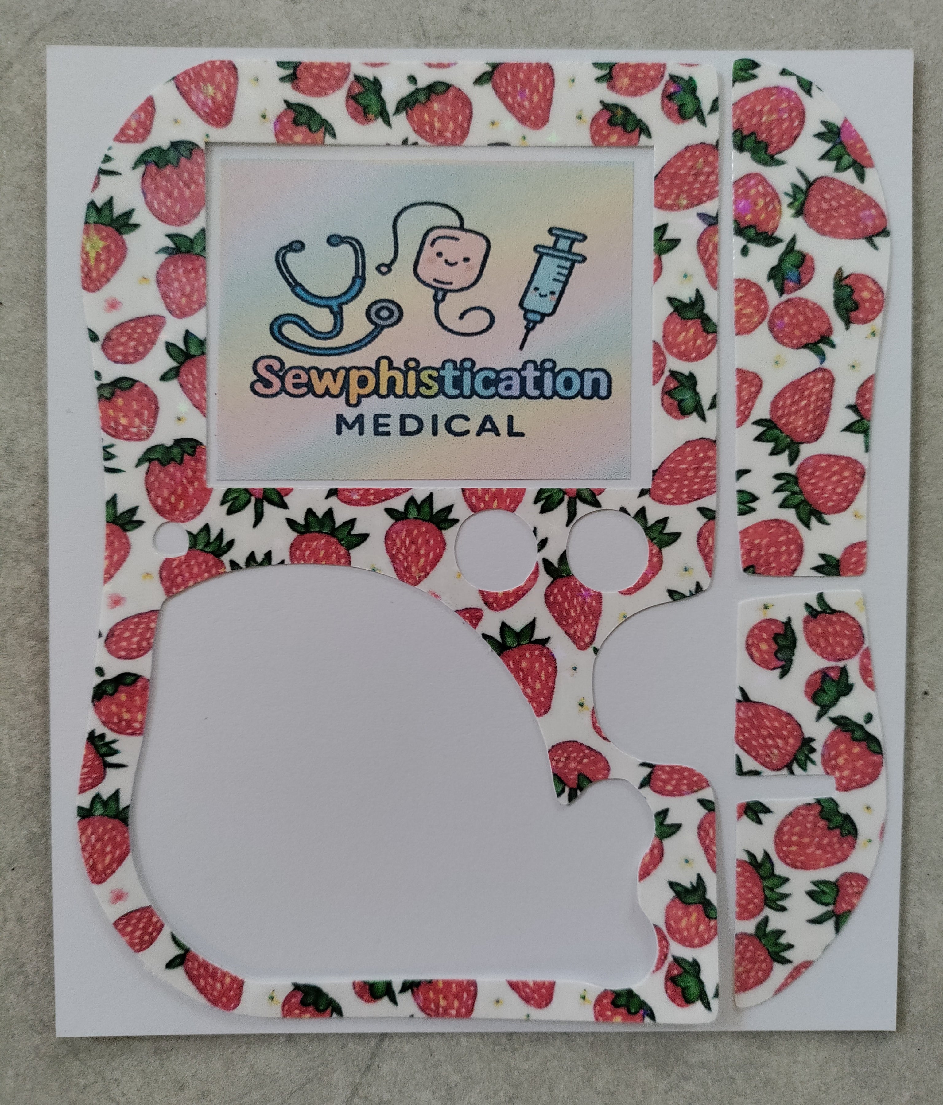 Strawberry (sparkle) Abbott freego pump sticker – Sewphistication Medical