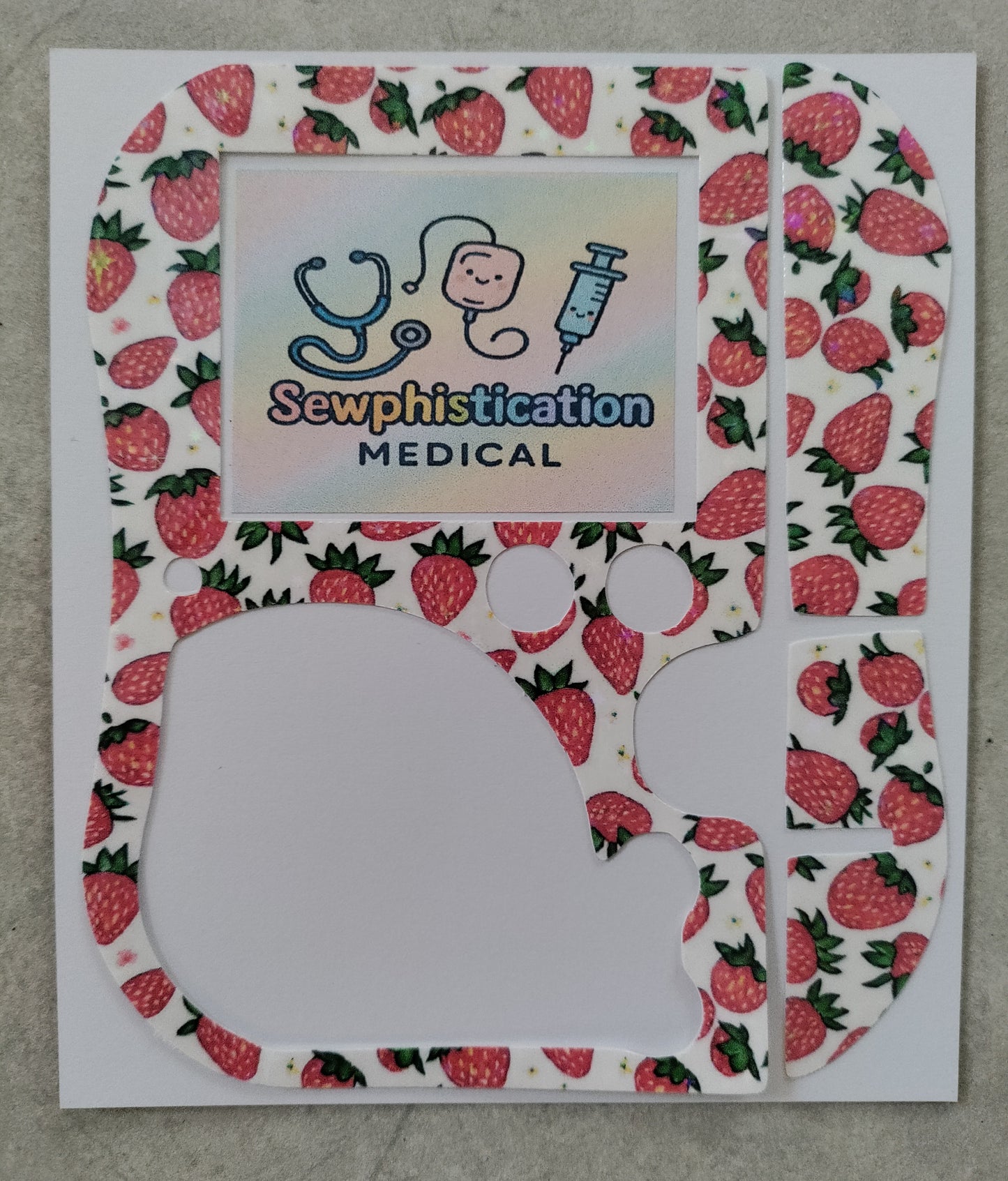 Strawberry (sparkle) Abbott freego pump sticker
