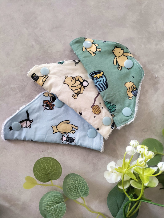 3pcs classic pooh set valve cover TOWEL LINED