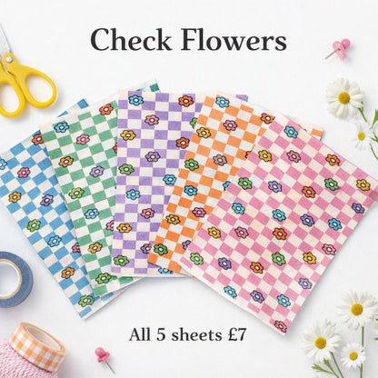 Check flowers 5pcs Tubie Tape