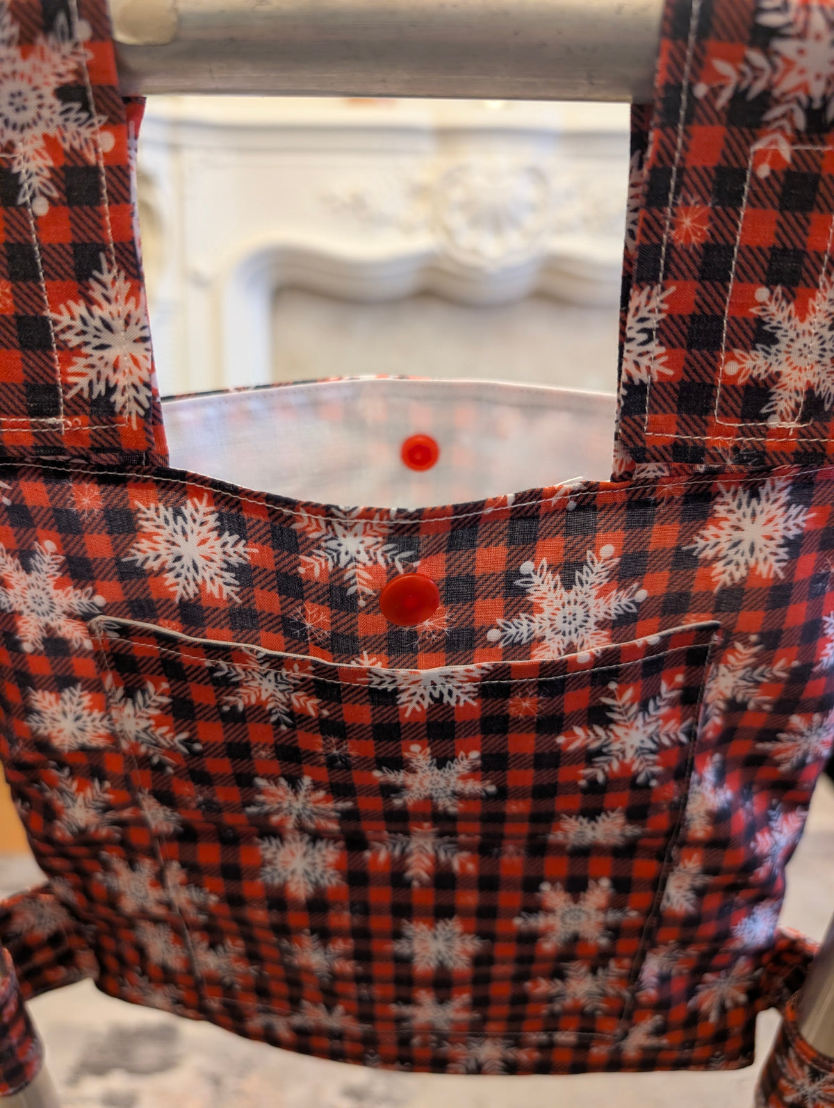 Tartan snowflake Zimmer frame bag