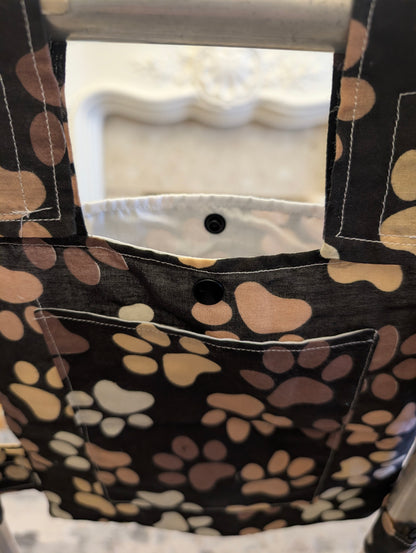 Paw print Zimmer frame bag