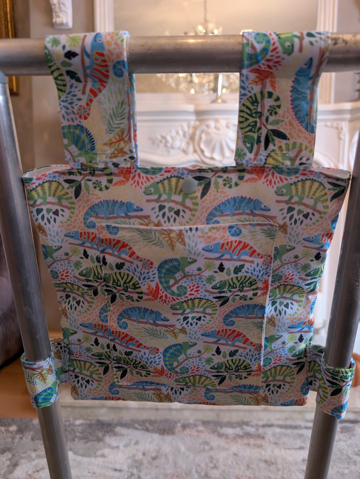 Chameleon Zimmer frame bag, walking frame bag, accessories, walking aid, handmade, bag, storage