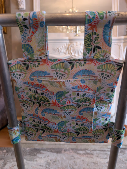 Chameleon Zimmer frame bag, walking frame bag, accessories, walking aid, handmade, bag, storage