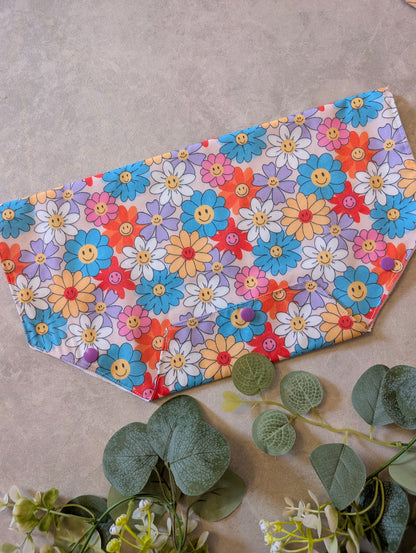 Happy flower faces catheter belly bag